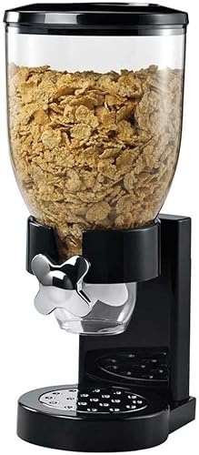 Generico Dispenser Cereali Singolo Dosatore Distributore Erogatore Storage Pasta Caramelle Dolci Frutta Secca con Rotella Contenitore da 3,5 lt e manopola dosatrici Interno