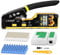 Lsoar RJ45 Crimp Tool Kit Pass Through RJ45 Crimper, Ethernet Crimping Tool Yellow