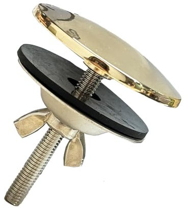 LiXiongBao Cache-trou d'évier de cuisine en acier inoxydable, 5,1 cm, or clair
