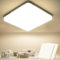 OUILA Led Deckenleuchte, 20W Deckenlampe für Küche Badezimmer Wohnzimmer Keller Flur, IP44 Wasserdicht 2000LM 4000K Natürliches Weißes Beleuchtung Lampen Quadrat 22cm x 22cm-2Stück