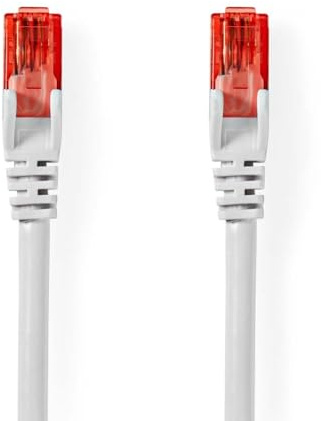 Nedis Cat 6 Kabel - RJ45 Stecker - RJ45 Stecker - U/UTP - 5.00 m - Rund - PVC - Weiss - Label