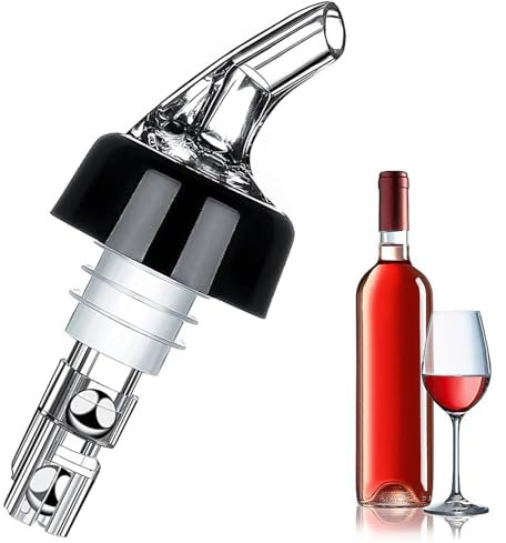 RUNFENG 1 Pièce Doseur Whisky, Doseur Alcool 20 ML, Doseur Pastis, Bouchon Doseur Anti-Goutte, Dispositif de Versement de Vin Quantitatif, Bec Verseur Alcool Huile, pour Cocktail à la Maison, Fête