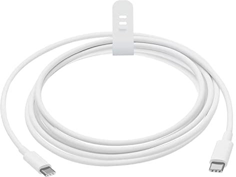 USB C auf USB C LadeKabel 2M, 60WType C SchnellladeKabel für iPhone15/MacBook Air/Pro, iPad Mini 6/Pro 2022/Air 5, Samsung Galaxy S21/S21+/S20+ Ultra Note 20, Pixel 4/3 XL USB C Schnelles Laden Weiß