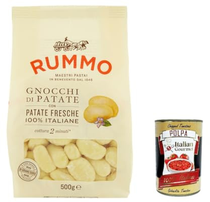 Gnocchi di patate pasta italiana, weiche Kartoffelklößchen 8 x 500g | Soffici e veloci da cuocere; für Pfanne, Auflauf und Tomatensoße, ideale scorta famiglia in dispensa, Gesamtnettogewicht 4 kg