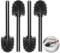 WC Klobürste Schwarz Toilettenbürste mit 7 cm Durchmesser Klobürste Ersatz für Badezimmer, Toilette, Ergonomisch(Schwarz)