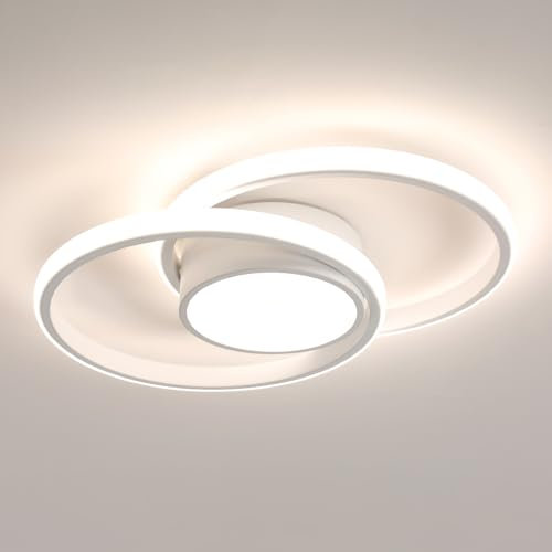 Plafon Led Techo, 42W 4700LM Moderna Lámpara de Techo LED Redondo, Blanco Luz de Techo para Sala de Estar Dormitorio Baño Cocina, Luz Natural 4500K, 40CM
