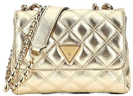 GUESS Giully Mini 2 Compartment Convertible Flap XS Gold