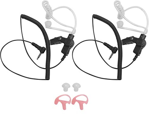 Oreillette à tube acoustique de 3,5 mm avec une paire d'oreilles de taille moyenne pour micros de haut-parleur