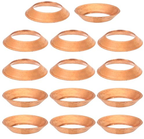 PATIKIL Guarnizione a Flangia, 10 Pezzi Adatta per Tubi da 3/8 Dimensioni 45 Gradi Raccordi a Compressione in Rame per Accessori Condizionatori d'Aria e Refrigerazione