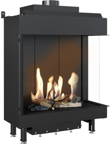 KRATKI Gaskamin Leo 76/62 rechts Propan Butan ∅ 100/150 5,6 kW