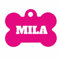 Placa de Identificación Personalizada para Mascotas, Etiquetas de ID Personalizadas para Perros frente y dorso, Placa de Identificación para Perro - etiqueta sublimada - aluminio (Fucsia)