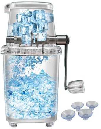 Eiscrusher Manuell, Eiszerkleinerer, Mit Handkurbel, Barzubehör, Ohne Strom, Rostfrei Ice Crusher Mit Eiswürfelform Für Bar Küche Büros Outdoor Vereist Trinken Zubehör