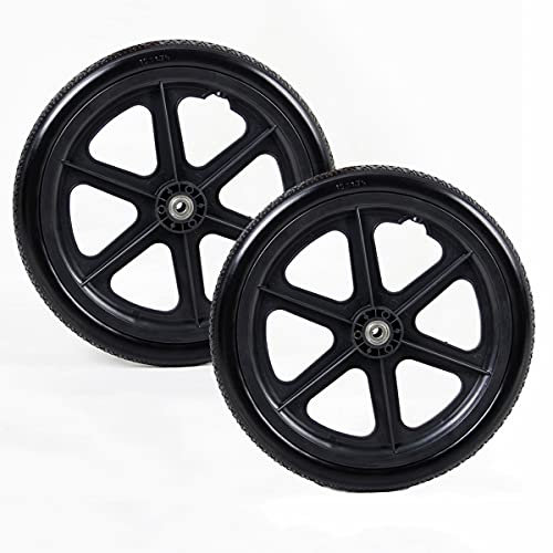 16-Zoll-Rollstuhlzubehör - Ersatz der Hinterräder - Vollgummireifen, Walker-Räder, mit Φ14-mm-Befestigungsschraube