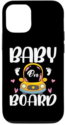 Coque pour iPhone 12/12 Pro Bébé à bord, je suis enceinte, annonce de grossesse drôle