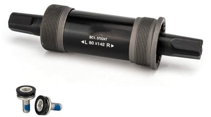 HOUSON Fahrrad Innenlager, Fahrrad Tretlager 80MM/100mm Vierkant BSA Quadratisches Tretlagergehäuse Tretlagerachsen für Fahrrad 80 * 142mm