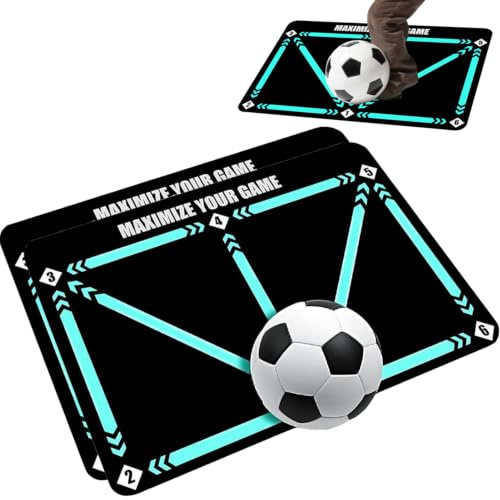 Cerkkapo Fußballmatte,Trainingsmatte Fußball,60 x 90cm Fußball Trainingsmatte,Fußball Schritt Trainingsmatte,Fussballmatte Training