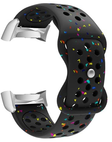 Sportarmband Kompatibel mit Samsung Gear Fit 2/Gear Fit 2 Pro Armband, Weiches Silikon Ersatzarmband für Samsung Gear Fit 2 Pro Armbänder Verstellbar Uhrenarmband für Samsung Gear Fit 2 Band (9)