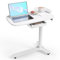 WALKINGDESK Beistelltisch C Form Höhenverstellbar mit Rollen, Mobiler Schreibtisch mit Schubladen, Kleiner Laptoptisch höhenverstellbarer, Pneumatisch Stehpult für Sofa Bett Wohnzimme, Weiß