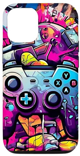 Hülle für iPhone 12/12 Pro Graffiti Gamer Ästhetische Grafik Gaming Videospiele Jungen