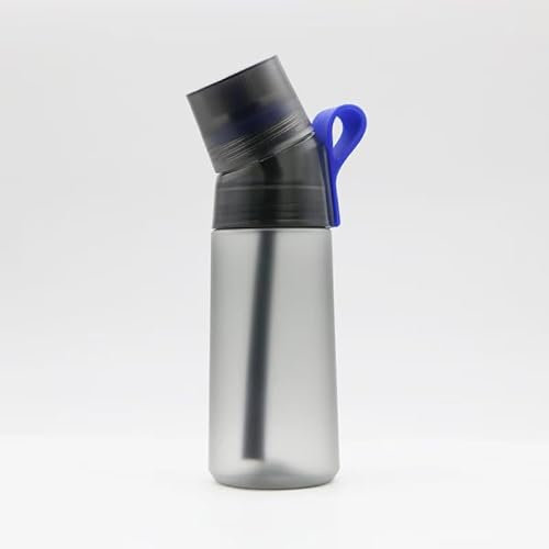 forlade 5 Flavour Pods Air Trinkflasche 720 ml, mit Pods in 5 Geschmacksrichtungen mit BPA-freiem zuckerfreiem Aroma, Geschmacksveränderung, veganfreundlich, für Outdoor-Sportarten (Schwarz und Blau)
