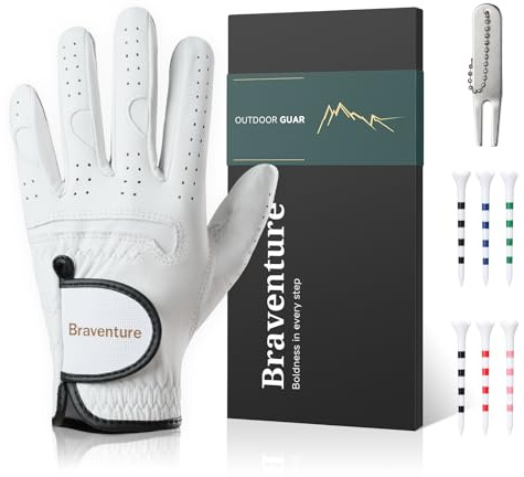 Braventure Guantes de golf, para niños y niñas, mano izquierda, agarre estable y diseño transpirable