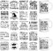 Eiapadeor Sarcastic Rub on Transfers for Crafts - 20 Sheets Funny UV DTF Cup Wraps, Black Humorous Theme UVDTF Wraps, Waterproof Rub on Decals for DIY Glass Cups Mug Tumbler