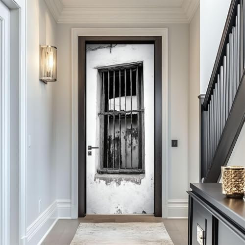 Tizhweqo Türtapete Selbstklebend 86x200 Retro Türfolie Türposter Alt Fototapete Türklebefolie Wandbild Türaufkleber Wandtapete 3D Effekt für Wohnzimmer Schlafzimmer Küche c311