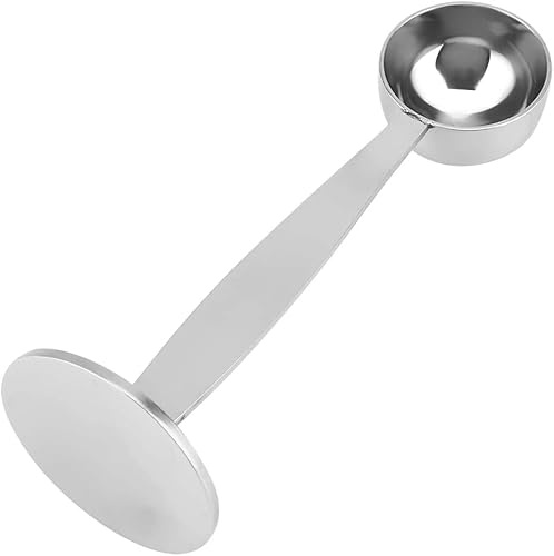 Edelstahl Kaffeelöffel Portionierer 2 in 1 mit Tamper, Kaffeeportionierer Kaffeelöffel, Tamper mit Löffel Dosierlöffel für Kaffee Zucker Kakao