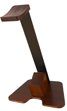 Sturdy Dark Wood Headphone Stand with Holder for Gaming Setup Fits Popular Video Game Devices and Handheld Controllers Headphones Holder Headphone Stand