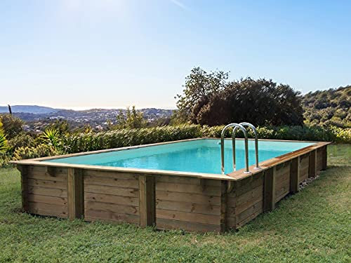 Piscine Bois en kit Rectangle Sunrise - 8.20 x 5.20 x 1.44 m