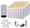 BOWKA 20er LED Kerzen Weihnachtskerzen Warmweiße mit Halter Fernbedienung Timer Dimmbar IP64 wasserdichte LED Lichterkette für Weihnachtsbaum Deko, weiß
