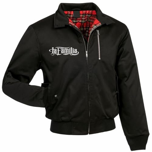 Spaß Kostet Herren Harrington Jacke mit Futter La Familia Totenkopf Bandana bis 5XL