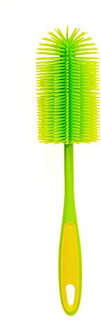 Kochblume Silikon Spülbürste | Premium-Silikon | Hitzebeständig | Spülmaschinenfest | Für Töpfe, Pfannen, Gläser & Geschirr | Farbe: limette