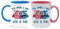 Getagift China Anniversary 20 Years Still Having A Hoot Wedding Anniversary, Valentine’s Day Funny 11oz Coloured Couple Mug Set. (20 Years)