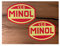 24/7stickers #686 / 2X MINOL Aufkleber je 10x7,5cm VEB DDR Oldtimer Retro Vintage Osten für Trabant Barkas Wartburg Simson usw.