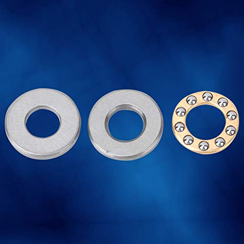 Miniaturlager, 10 Stück Axialkugellager, Axialnadellager, Kugellager in Einer Richtung, Flachstahl, Rillenkugellager (F12-21M 12 * 21 * 5mm)