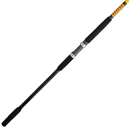 Ugly Stik Bigwater Conventional Fishing Rod, Black/Red/Yellow, 12' - Extra Heavy - 30-50lb - 2pc