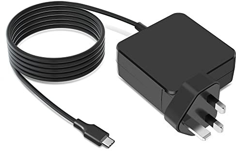 USB C Laptop Charger 65W Chromebook Charger Compatible with HP Lenovo Dell Acer Asus Samsung Chromebook Asus Zenbook 3 HP Spectre X360 Lenovo ThinkPad Samsung Laptop Power Supply AC Adater Type USB-C