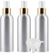 TIANZD 3 Pcs 200ml Empty Silver Aluminium Fine Mist Spray Bottle with White/Gold Metal Spray Head Refillable Travel Alu Bottles for Body Sprays, Room Fragrances, Perfumes, Hair, Garden, Funnel
