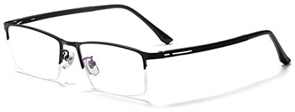 DAUCO Titan Metall Frame Brille Halbrand Brillengestell Ultraleichte Brille Brillenfassung Herren ohne stärke Herren