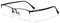DAUCO Titan Metall Frame Brille Halbrand Brillengestell Ultraleichte Brille Brillenfassung Herren ohne stärke Herren