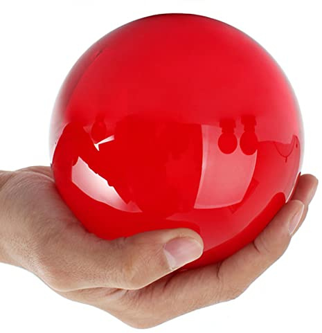 Bola de cristal roja de 30 mm a 100 mm, esfera de fotografía, accesorios de fotografía de foto, lente redonda, bola artificial, regalo, 30 mm, base de cristal