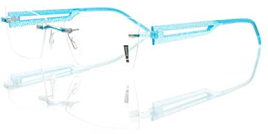 Switch it! Garnitur - 2224A: Turquoise-White, Unisex-Erwachsene, Rechteckig, Vollrand, Kunststoff, Korrektivbrille