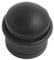 Onyx Floor Mounted Door Stop on Matt Black, Door Stopper, Rubber Bumper to Protect Door, Walls, and Skirting for Internal Use