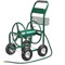 GYMAX Carrello Avvolgitubo da Giardino in Metallo e Gomma,con Ruote e Cestello