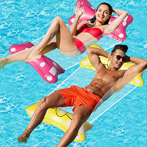 Letto gonfiabile da nuoto, 2 pezzi, amaca gonfiabile, 4 in 1, per piscina, materasso ad aria, per adulti e bambini (B)