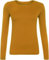 Top Linen (NW) Ltd Women Long Sleeve T Shirts - Plain Stretch Round Scoop Neck T Shirt - Lightweight Womens T Shirts for Casual Wearing - Ladies T Shirts Made in The UK (Mustard, XXL)