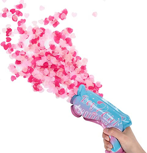 SANERYI Gender Reveal Ballon 5 Stück Boy or Girl Konfetti Füllung Offenbaren Ballons Geschlecht Verkünden Dekoration Babyshower Party (Rosa)