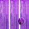 OWill 3pcs 3ft X 8.3ft Purple Metallic Tinsel Curtains Aluminum Foil Flow Silk Curtain Background Streamer Birthday Party Wedding Holiday Backdrop Decoration