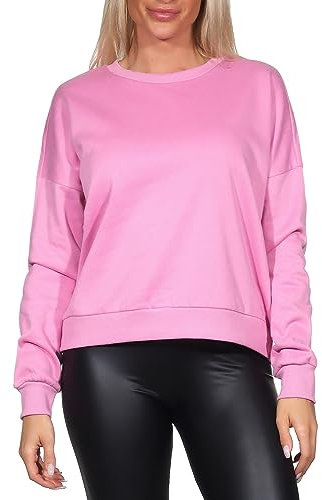 ONLY Onlfave L/S O-Cuello Swt Noos Sudadera, Rosa Fucsia, XL para Mujer